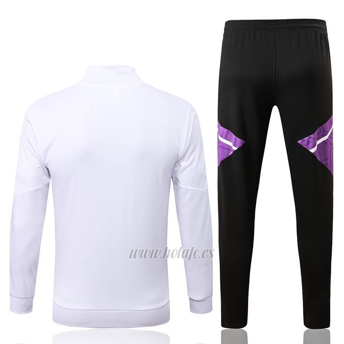 Chandal de Chaqueta del Real Madrid Nino 2022-2023 Blanco y Purpura